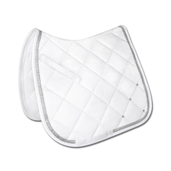 Sottosella per cavallo monta inglese salto ostacoli Competition Waldhausen rettangolare con brillantini e glitter