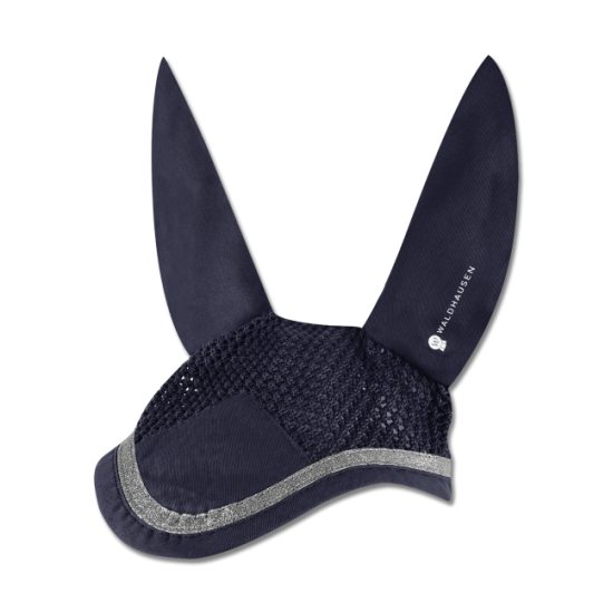 CUFFIA CAVALLO ANTIMOSCHE COMPETITION  composti la tessuto misto cotone liscio, il frontale è lavorato in crochet.