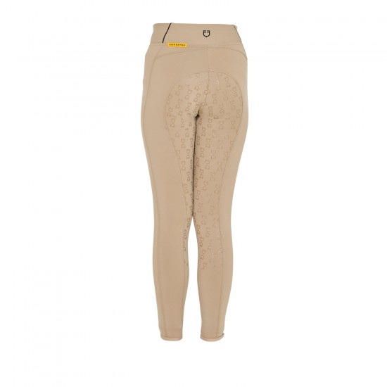 LEGGINGS EQUITAZIONE MONTA INGLESE BAMBINA SLIM FIT GRIP CON LOGO