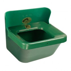 MANGIATOIA DA PARETE OK PLAST BORDO ANTISPRECO, 16 L. PLASTICA VERDE