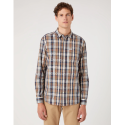 Camicia western uomo wrangler cotone 1 POCKET SHIRT