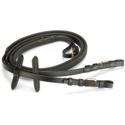 Redini equitazione monta inglese Daslö In cuoio con fodere di gomma. Fibbie in acciaio inox.