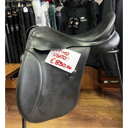 SELLA USATA DA DRESSAGE IN CUOIO KIFFER EL KANTAR  OTTIME CONDIZIONI MISURA 17 NERO 