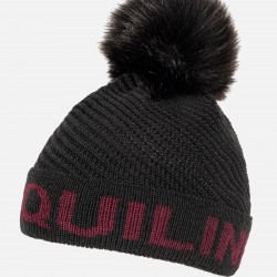 CAPPELLINO INVERNALE DONNA EQUILINE CALDO CON PILE INTERNO CLAFICP - BERRETTO CON PON PON scritta colorata