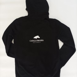 Felpa invernale DONNA, UOMO O BIMBO/A calda con pile interno con cappuccio e tasche laterali equitazione  C.M. COLLECTION 