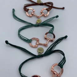 GoldSnaffle Bracciale Filetto per equitazione placcato con filetto oro-rosa