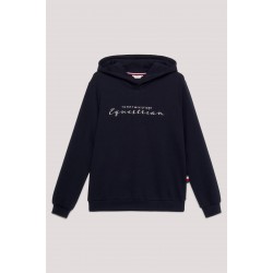 Felpa con cappuccio grafica da donna Tommy Hilfiger Equestrian Metallic Logo