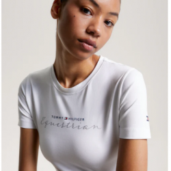 t-shirt equitazione cotone TOMMY HILFIGER Brooklyn  Allenamento Donna 
