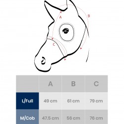 MASCHERA TITANIUM MASK COME BEST SENZA ORECCHIE AIUTA LA CONCENTRAZIONE, RILASSA IL CAVALLO LAMICELL