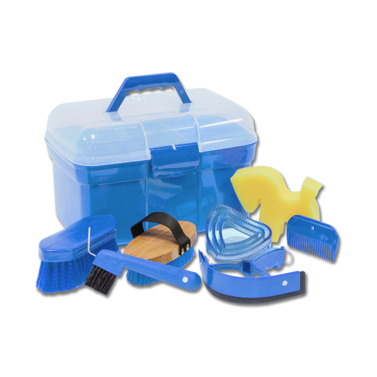 Valigetta per set di pulizia cavallo e pony bimbo/ bimba portaoggetti scuderia bauletto 