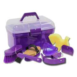 Valigetta per set di pulizia cavallo e pony bimbo/ bimba portaoggetti scuderia bauletto 