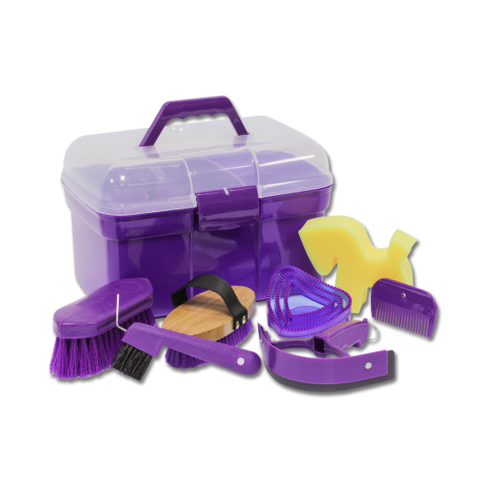Valigetta per set di pulizia cavallo e pony bimbo/ bimba portaoggetti scuderia bauletto 