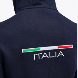 FELPA DONNA COTONE EQUITAZIONE MONTA INGLESE CAVALLERIA TOSCANA X FISE CON ZIP E CAPPUCCIO 
