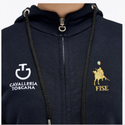 FELPA BIMBI UNISEX CAVALLERIA TOSCANA X FISE CON CAPPUCCIO EQUITAZIONE