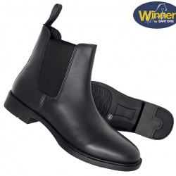 STIVALETTO EQUITAZIONE MONTA INGLESE JODHPUR WINNER IN PELLE LISCIA SUOLA ANTISCIVOLO GOMMA