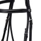 TESTIERA IN CUOIO EQUITAZIONE MONTA INGLESE EQUESTRO MODELLO DECO CON RICAMI 