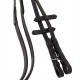 TESTIERA IN CUOIO EQUITAZIONE MONTA INGLESE EQUESTRO MODELLO DECO CON RICAMI 