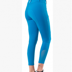 LEGGINGS EQUITAZIONE MONTA INGLESE JUNIOR E DONNA  D·ISTINTO ORCHIDEA GRIP AL GINOCCHIO PASSANTI PER CINTURA 