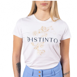 T-SHIRT DONNA MONTA INGLESE COTONE D·ISTINTO PEONIA CON MANICA CORTA