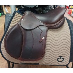 SELLA EQUIPE EVOLUTION SPECIAL usata SALTO OSTACOLI MISURA 17' MARRONE PERFETTE CONDIZIONI!