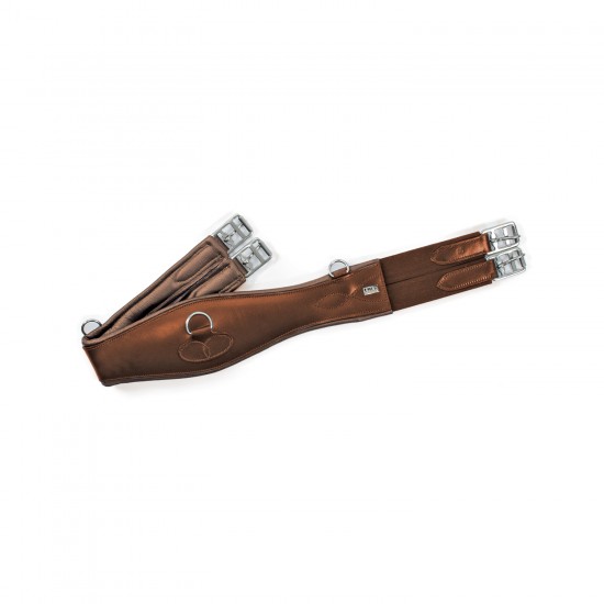 SOTTOPANCIA CUOIO SAGOMATO SUPREME con elastici e fibbie inox