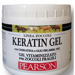 Gel per zoccoli con cheratina per zoccoli fragili vitaminizzato con olio di fegato di merluzzo Pearson Keratin Gel 500 Ml 