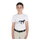 T-shirt equitazione Donna / BIMBO/A in cotone Equestro POIS