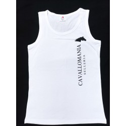 CANOTTIERA DONNA in morbido cotone CAVALLOMANIA equitazione tempo libero 