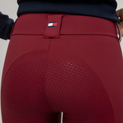 Leggings equitazione invernali Tommy Hilfiger Pantaloni Donna Vermont Full Grip TH Rouge