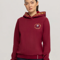 Felpa Felpata invernale equitazione Tommy Hilfiger Equestrian con cappuccio con logo Colorado 