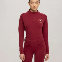 Maglia equitazione softshell Tommy Hilfiger Equestrian da allenamento Arizona con cerniera a 1/4