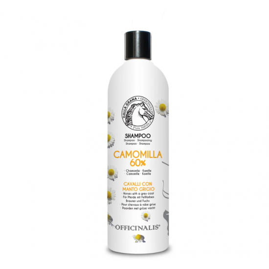 Shampoo Camomilla per cavalli con manto grigio Officinalis 500 ml