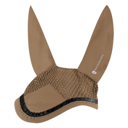 CUFFIA CAVALLO ANTIMOSCHE COMPETITION  composti la tessuto misto cotone liscio, il frontale è lavorato in crochet.