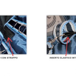 Coperta da box in tessuto micro-ripstop resistente imbottitura 400g e tessuto esterno 600 denari con cinghie, salvagarrese e copricoda