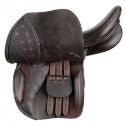 SELLA PER CAVALLO MONTA INGLESE DASLO TATTINI DA SALTO OSTACOLI CLOSE CONTACT NUOVO IDEALE PER CAVALLI CON GARRESE PRONUNCIATO