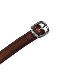 Lacciolini per speroni in pelle con fibbia argentata