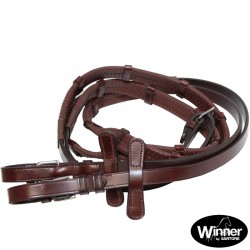 REDINI CON GOMMA E 9 TACCHE IN CUOIO ITALIANO 16 MM GOLD