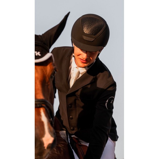CASCO EQUITAZIONE  MONTA INGLESE PER CAVALIERE KASK Equestrian, il DOGMA Hunter con borsa portacasco