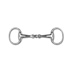 Filetto a oliva pieno con snodo doppio anelli 7 cm  18 mm