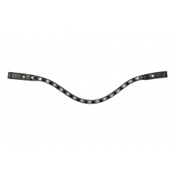 Frontalino HKM -Incredibile- CUOIO con strass 