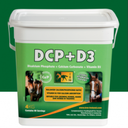 DCP + D3 è un mangime minerale per cavalli, studiato per fornire un rapporto bilanciato di Calcio e Fosforo 