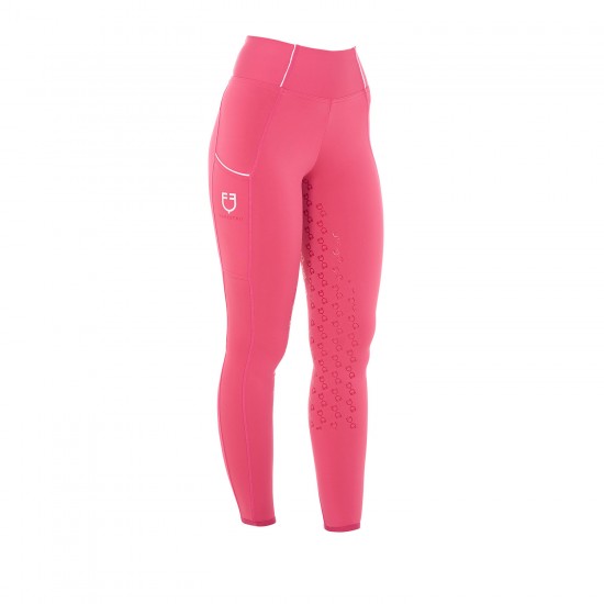 Leggings EQUESTRO EQUITAZIONE MONTA INGLESE PANTALONE Donna Full Grip  in tessuto tecnico, tasca laterale porta cellulare.