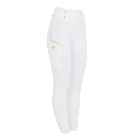 Leggings EQUESTRO EQUITAZIONE MONTA INGLESE PANTALONE Donna Full Grip  in tessuto tecnico, tasca laterale porta cellulare.