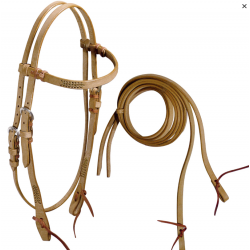 BRIGLIA WESTERN CON REDINI IN CUOIO 