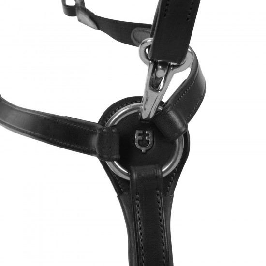 PETTORALE IN CUOIO PER CAVALLI CON FORCHETTA "Y" MODELLO NOLWENN moschettoni in acciaio