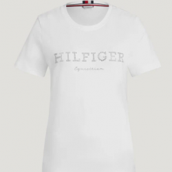 Maglietta T-shirt Tommy Hilfiger con strass Belmont DONNA