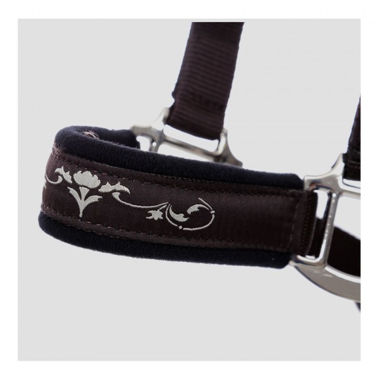 Capezza Equiline Timmy regolabile in polipropilene con morbida imbottitura in Neoprene. 