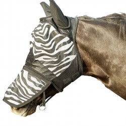 Maschera antimosche per cavallo  -Zebra- hkm