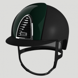 CASCO KEP ITALIA NERO HELMET CROMO 2.0 TEXTILE  FRONTE RETRO POLISH VERDE SCURO