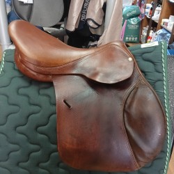Sella Usata Francese Forester monta inglese cuoio misura 17'' marrone 